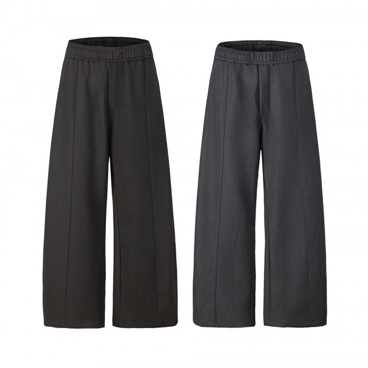 Damen Elegante Culotte-Hose mit weitem Bein, Bügelfalte und elastischem Komfortbund Drune