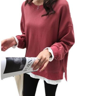 Damen Lässiger Sweatshirt mit weitem Schnitt und modernen Details