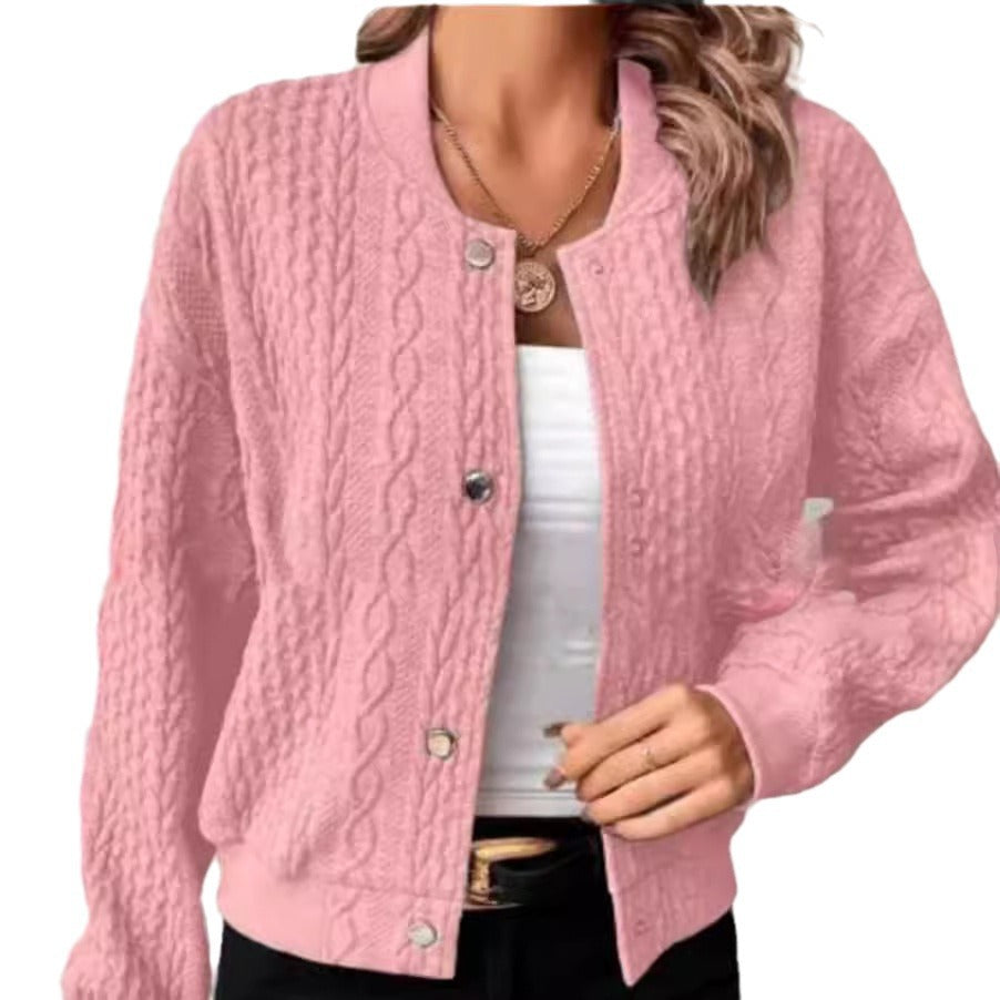 Damen Strickjacke mit Struktur und Knopfleiste Drune