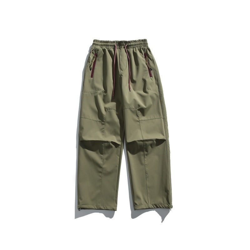 Herren Cargo-Hose mit elastischem Bund, Knie-Paneelen und Reißverschluss-Saum Drune