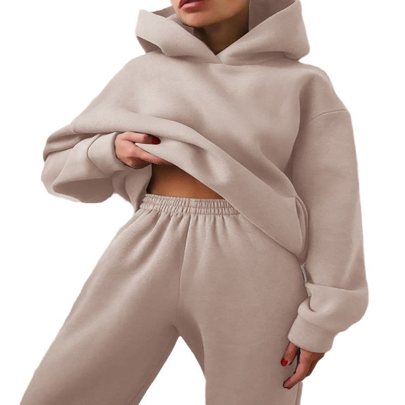 Damen Sportliches Loungewear-Set mit oversized Hoodie und bequemen Jogginghosen Drune