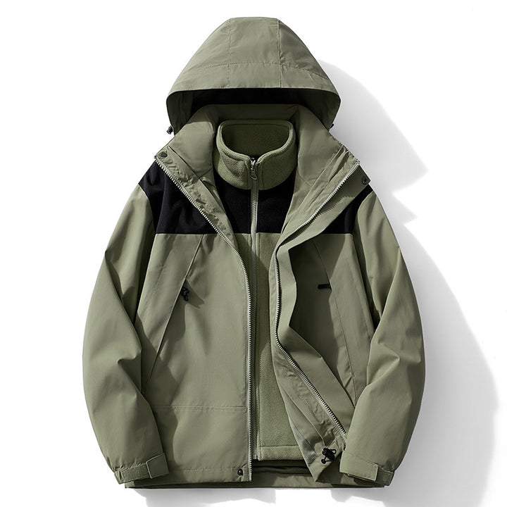 Herren zweilagige Softshell- und Fleece-Outdoorjacke mit abnehmbarem Innenfutter Drune