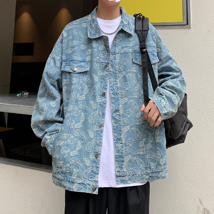 Herren Lässige Overshirt-Jacke mit kreativen Mustern Drune