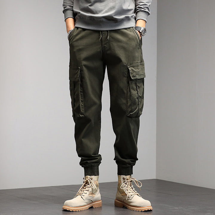 Herren Cargo-Jogginghose im Utility-Style mit Tunnelzugbund, Multifachtaschen und gerippten Bündchen Drune