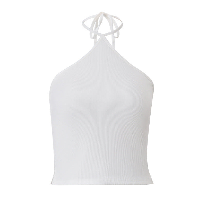 Damen Asymmetrisches Spaghetti-Träger Top Drune