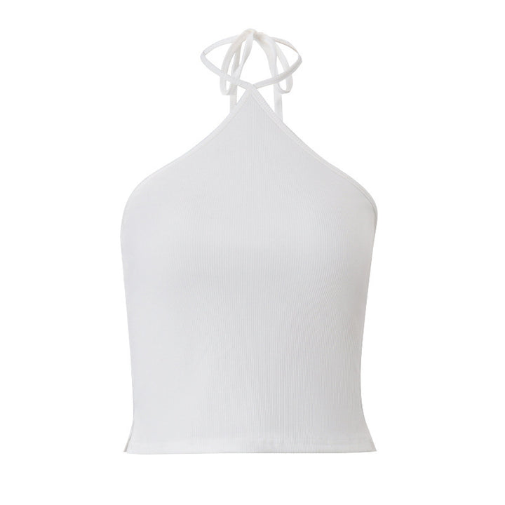 Damen Asymmetrisches Spaghetti-Träger Top Drune
