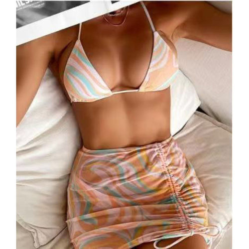 Damen Triangel-Bikini mit verstellbarem Wickelrock Drune