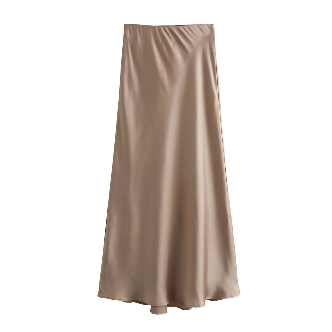 Damen langer Satinrock Drune