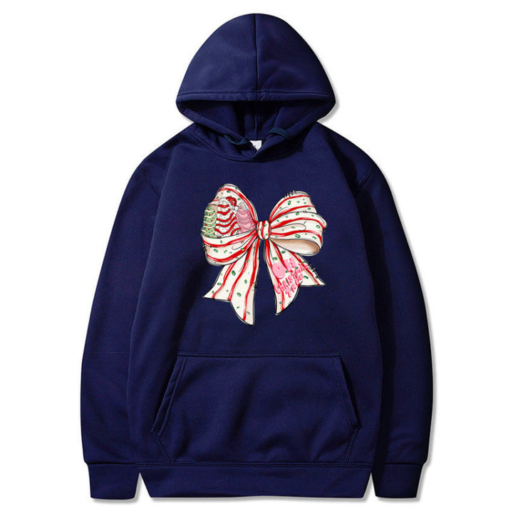 Damen Kapuzenpullover mit festlichem Schleifenmotiv Drune