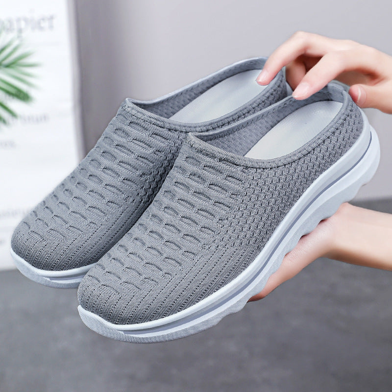 Damen nan nahtloser gestrickter Komfort-Mule mit atmungsaktivem 3D-Mesh-Oberteil und stoßdämpfender Leichtprofilsohle Drune