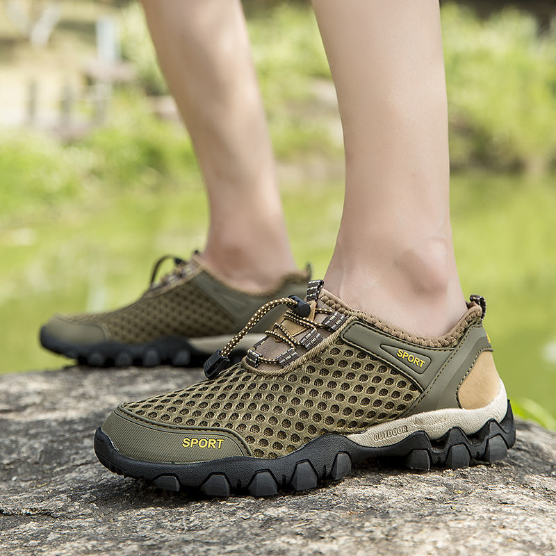 Damen atmungsaktive und rutschfeste Outdoor-Schuhe mit dynamischer Sohle Drune