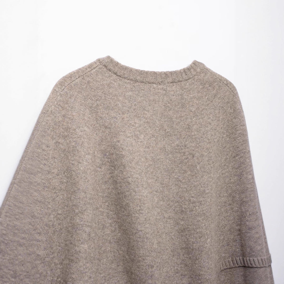 Damen Cape-Cardigan mit durchgehender Knopfleiste und doppellagigem Saum Drune