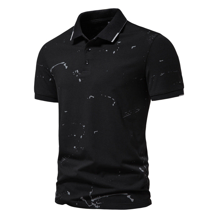 Herren Poloshirt mit kreativen Spritzdruck und hochwertiger Baumwolle Drune