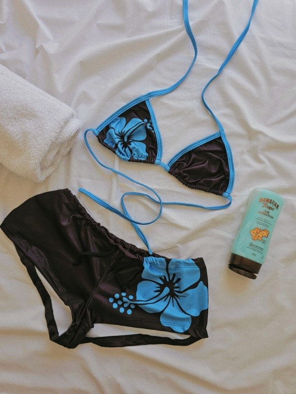 Damen-Bikini-Set mit floralem Design und verstellbaren Trägern Drune