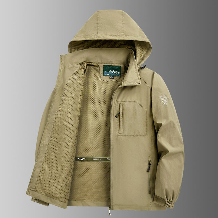 Herren Winddichte Outdoorjacke mit praktischen Taschen Drune
