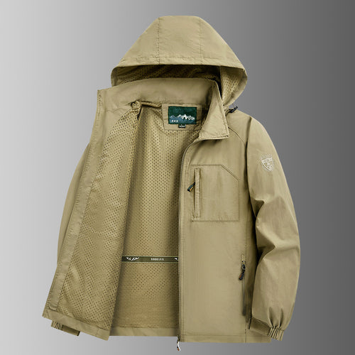 Herren Winddichte Outdoorjacke mit praktischen Taschen Drune