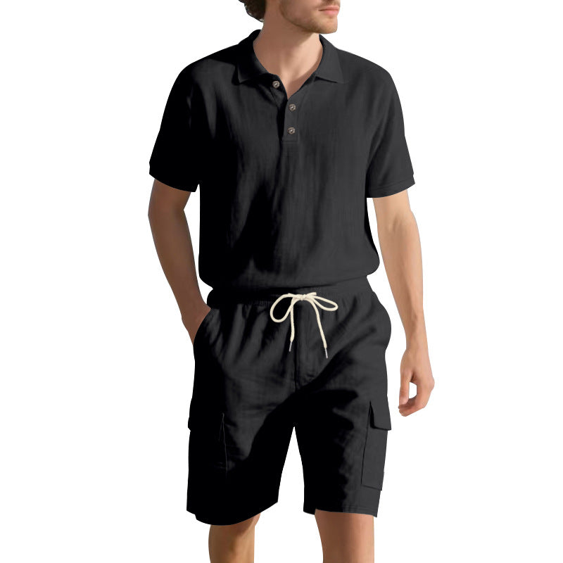 Herren Freizeit-Set mit atmungsaktivem Polo-Shirt und komfortablen Shorts Drune