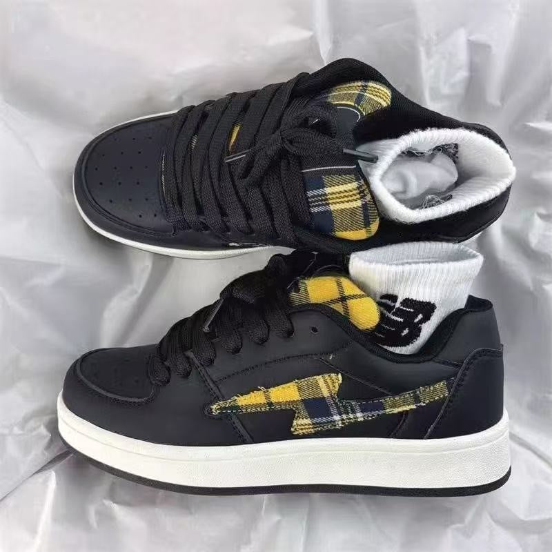 Damen Sneakers im modernen Karo-Design mit bequemer Dämpfung Drune