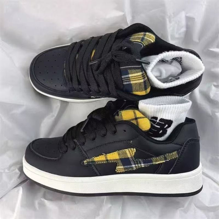 Damen Sneakers im modernen Karo-Design mit bequemer Dämpfung Drune