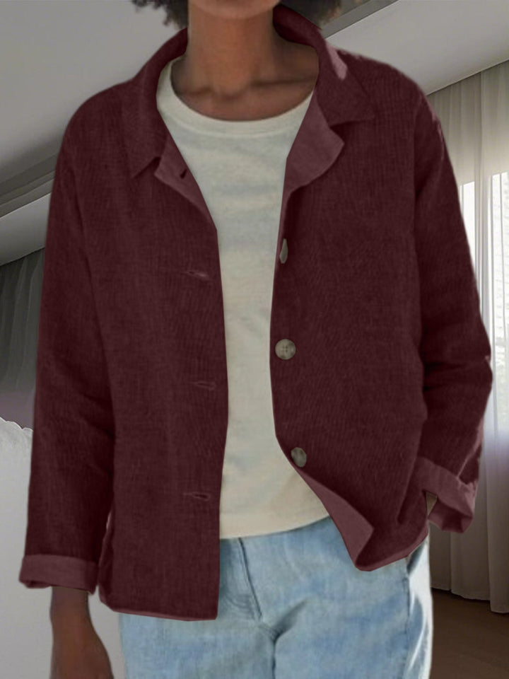 Damen Leichte Überwurfjacke mit strukturiertem Webmuster Drune