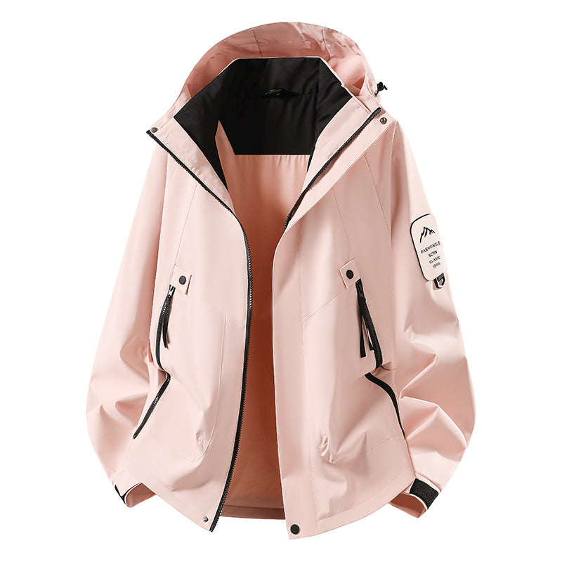 Herren Zwei-in-eins Wetterschutzjacke mit abnehmbarer Steppweste und verstellbarer Kapuze Drune