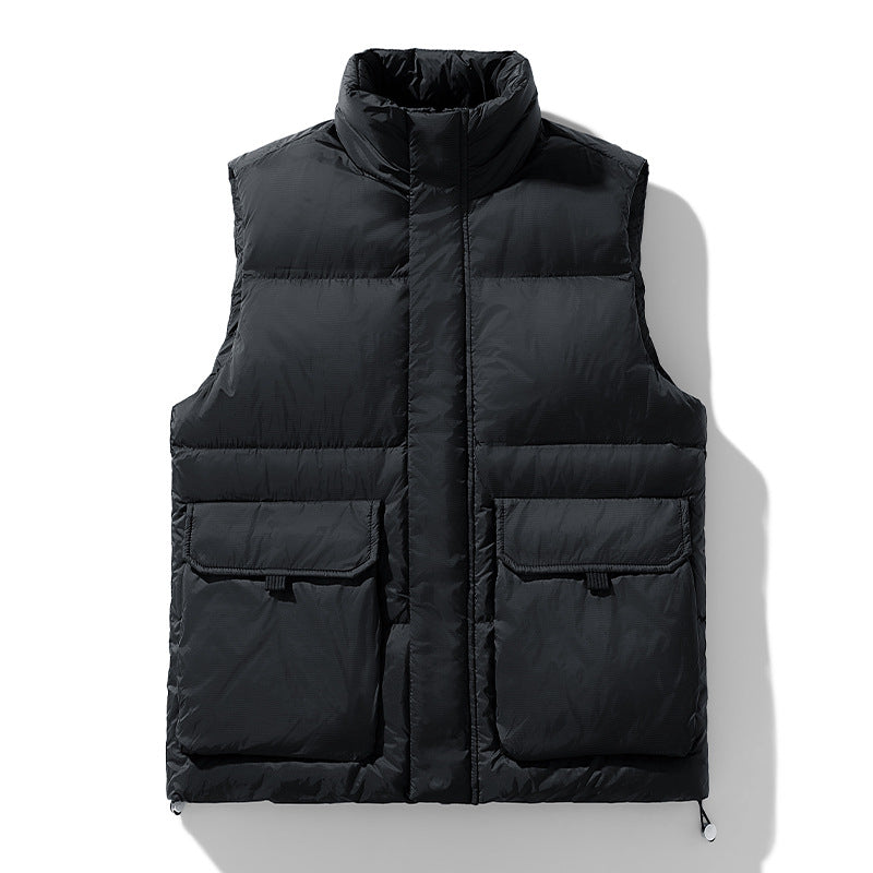 Herren Wattierte Outdoor-Steppweste mit großen Klapptaschen Drune
