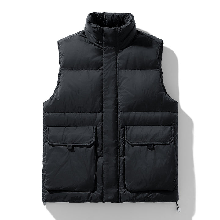 Herren Wattierte Outdoor-Steppweste mit großen Klapptaschen Drune