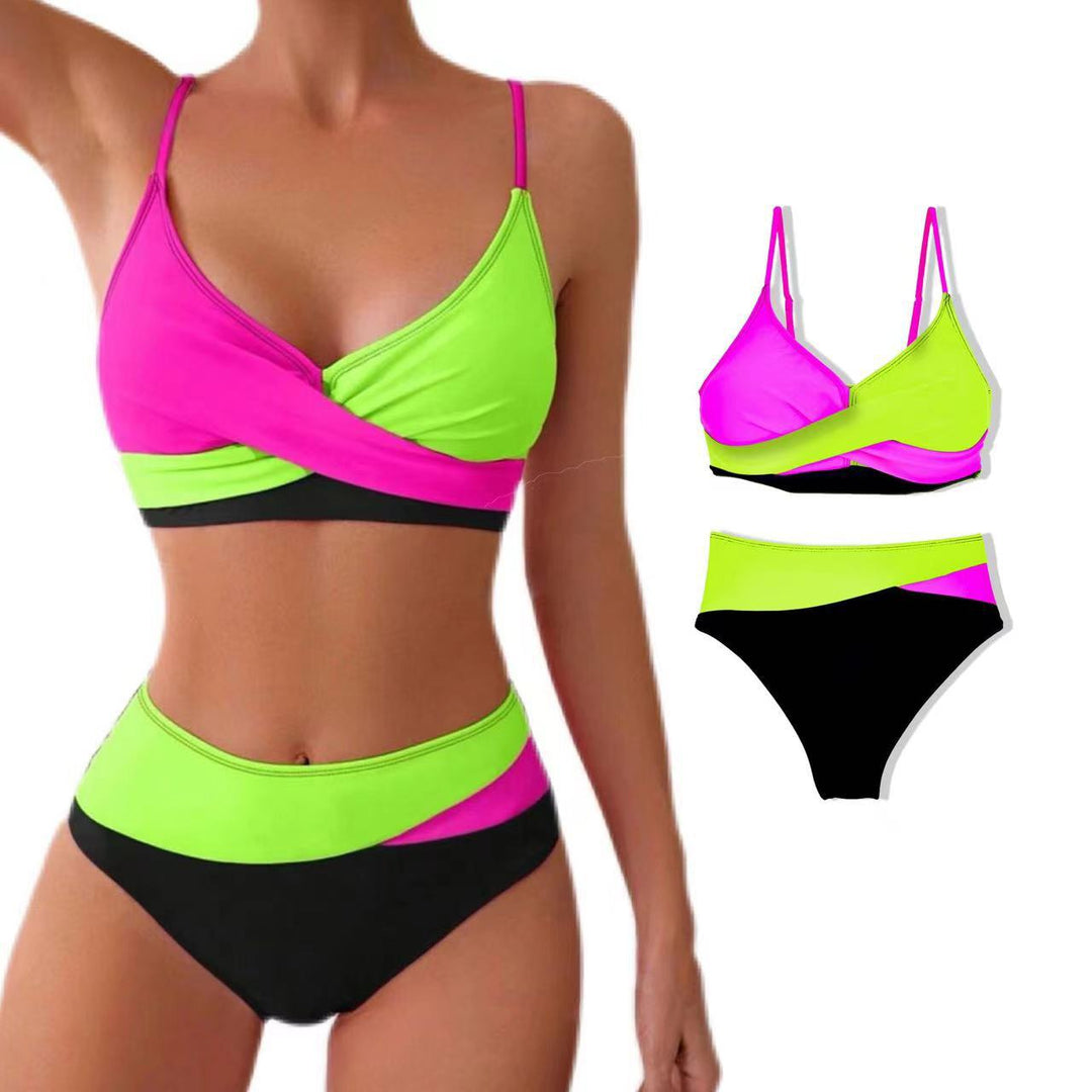 Damen Bunt gemusterter Sport-Bikini Drune