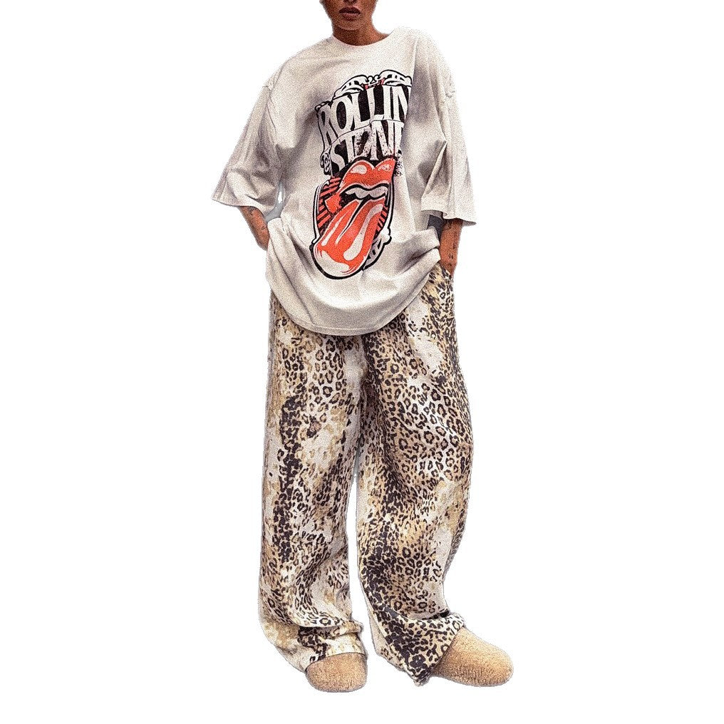 Damen Oversized T-Shirt mit kreativen Grafiken und lässigen Schnitten Drune