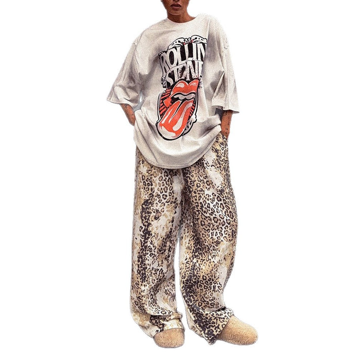 Damen Oversized T-Shirt mit kreativen Grafiken und lässigen Schnitten Drune