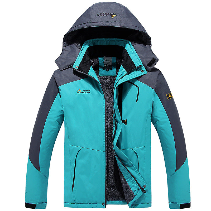 Herren multifunktionale wasserdichte Outdoorjacke mit abnehmbarem Fleece-Innenlayer und verstellbarer Kapuze Drune