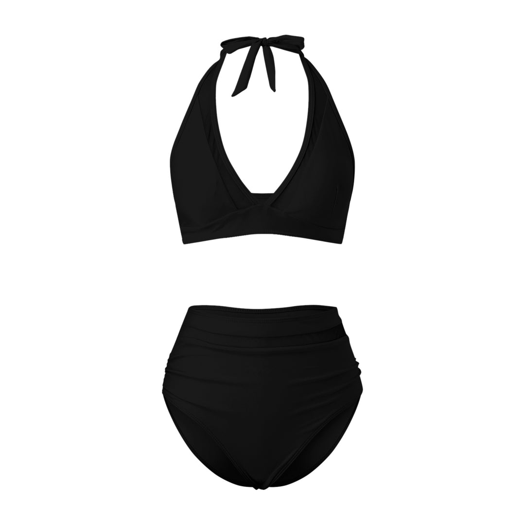 Damen Hochtailliertes Bademoden-Set mit stylischem Haltertop Drune