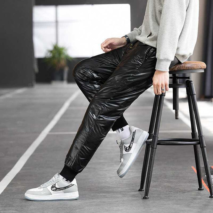 Herren Isolierte Nylon-Jogginghose mit gesteppter Thermofütterung, Tunnelzug & elastischen Bündchen Drune