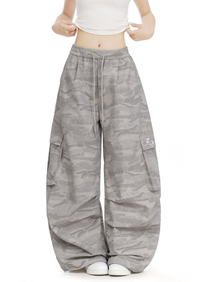 Damen Lässige Cargo-Hose im Camouflage-Design Drune