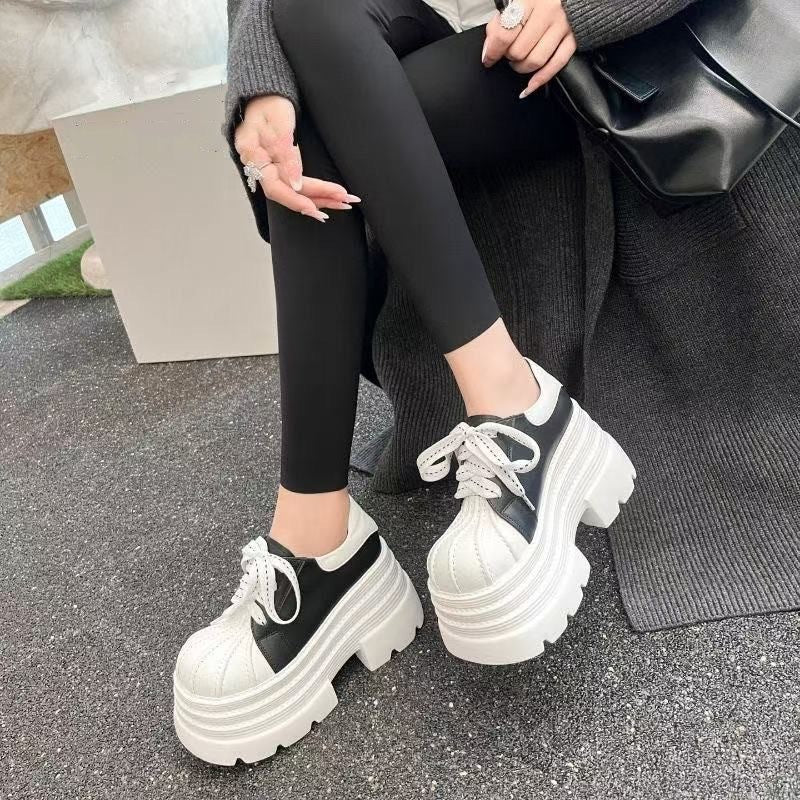 Damen Modische Chunky Sneakers mit robuster Plateau-Sohle Drune