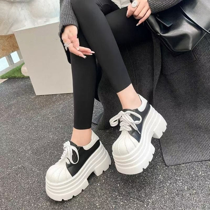 Damen Modische Chunky Sneakers mit robuster Plateau-Sohle Drune