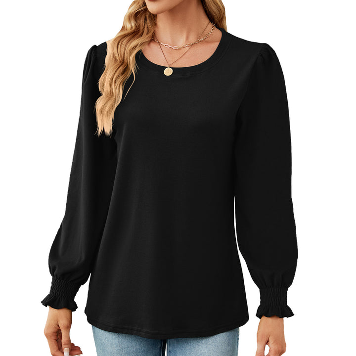 Damen Pullover mit Puffärmeln und elastischen Bündchen Drune