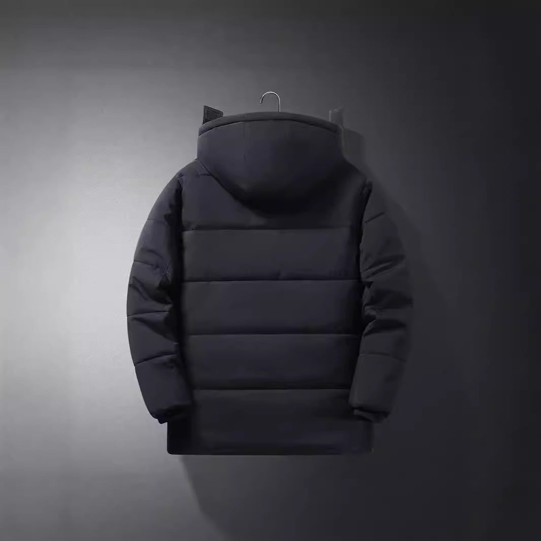 Herren Wattierte Thermojacke mit gesteppter Innenfüllung, Kunstfellkragen und Pattentaschen Drune