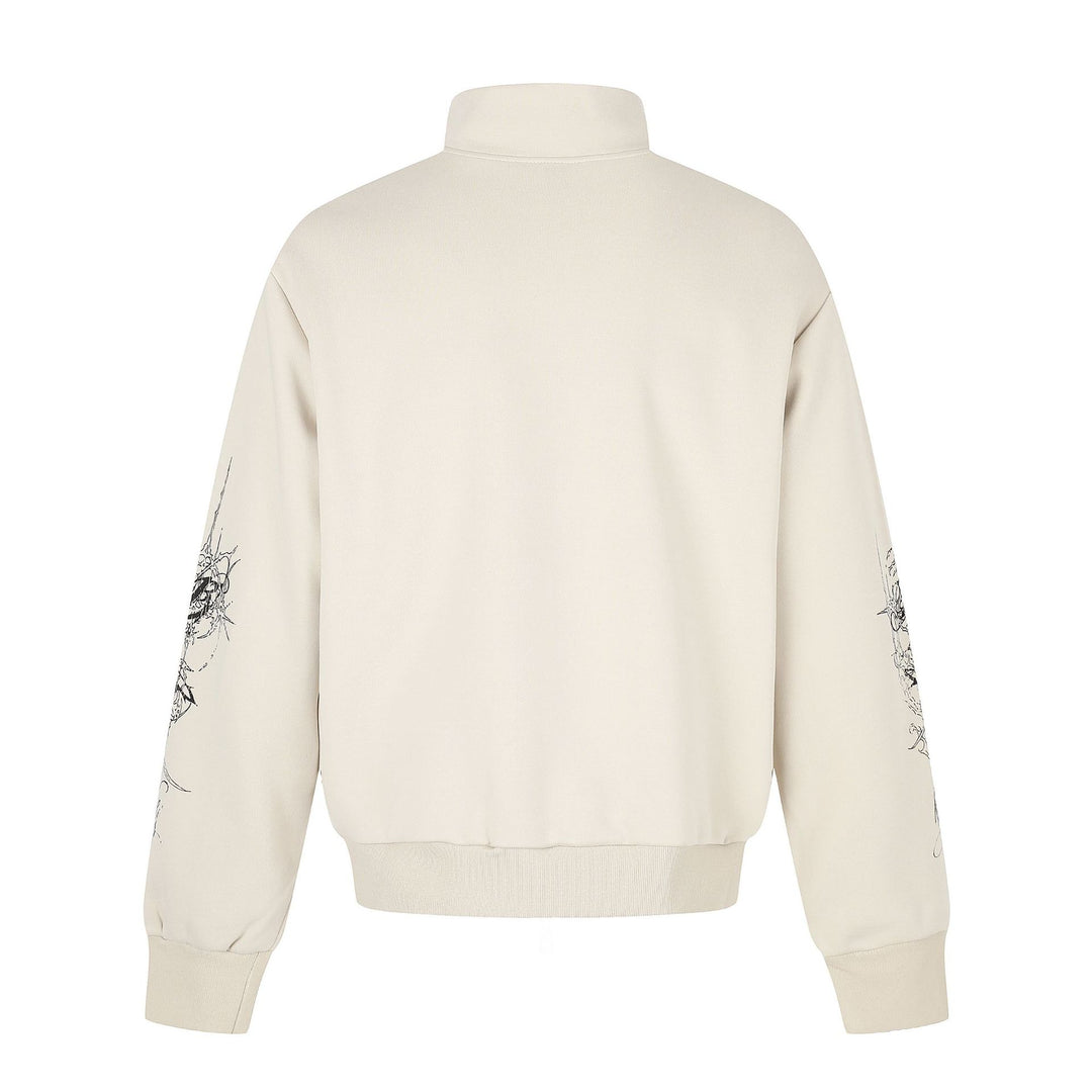 Damen Oversize-Sweatjacke mit Stehkragen und Leoparden-Print Drune