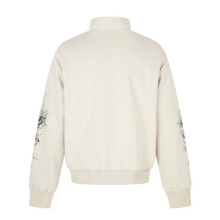 Damen Oversize-Sweatjacke mit Stehkragen und Leoparden-Print Drune