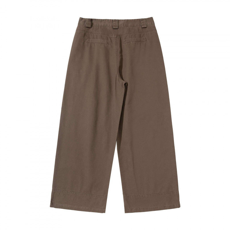 Damen Weite Highwaist-Culottehose mit Utility-Taschen und legerer Cropped-Silhouette Drune