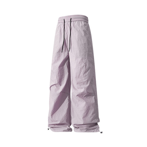 Unisex Weite technische Nylon-Hose mit Kordelzug und verstellbarem Saum Drune