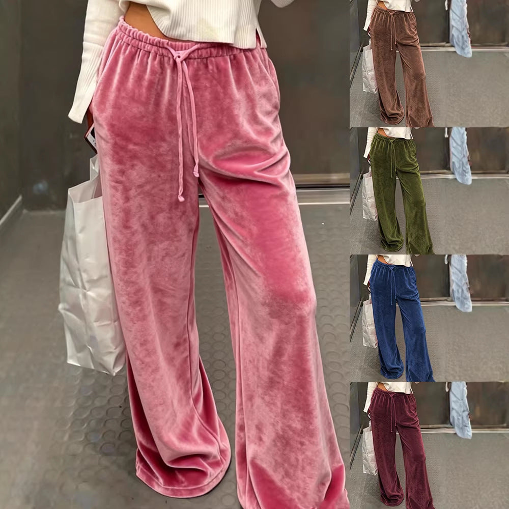 Damen Gemütliche und elegante Samthose Drune