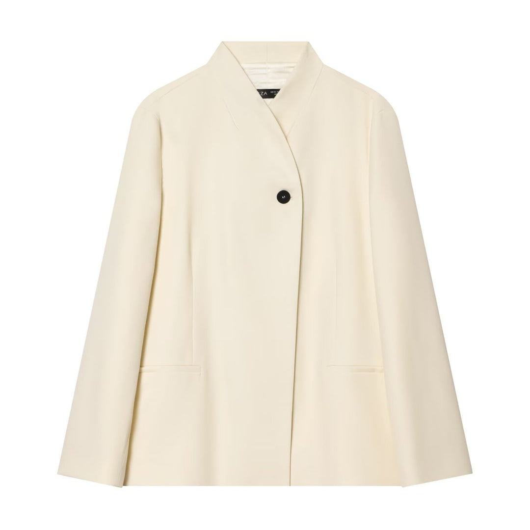 Damen Zweiteiliges Anzugs-Set mit Oversize-Longblazer und High-Waist Bundfaltenhose Drune