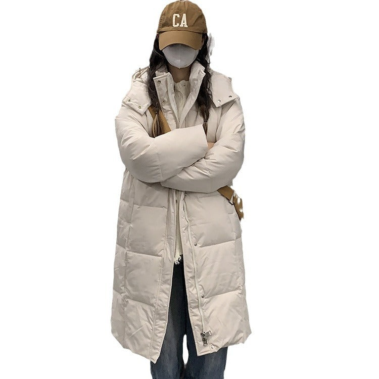 Damen Langer Steppmantel mit praktischen Taschen Drune