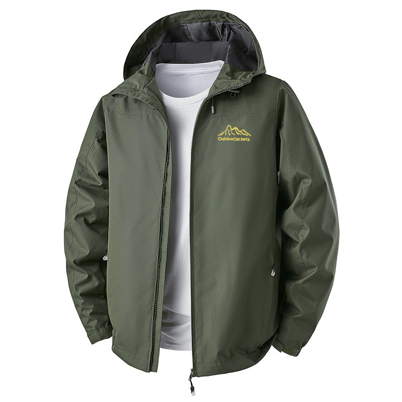 Herren Technische Outdoorjacke mit verstellbarem Kapuzendesign Drune
