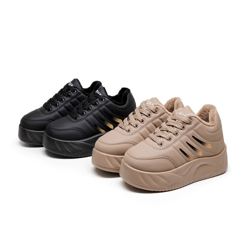 Damen sportliche Sneaker mit rutschfestem Profil und wärmendem Innenfutter Drune