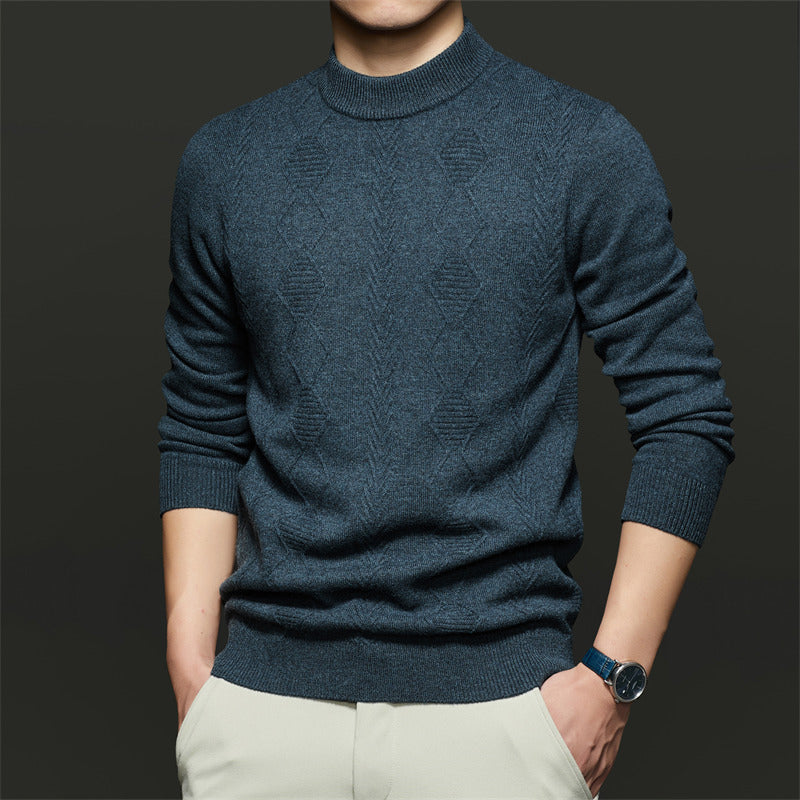 Herren Feinstrickpullover mit modernem Strukturmuster Drune
