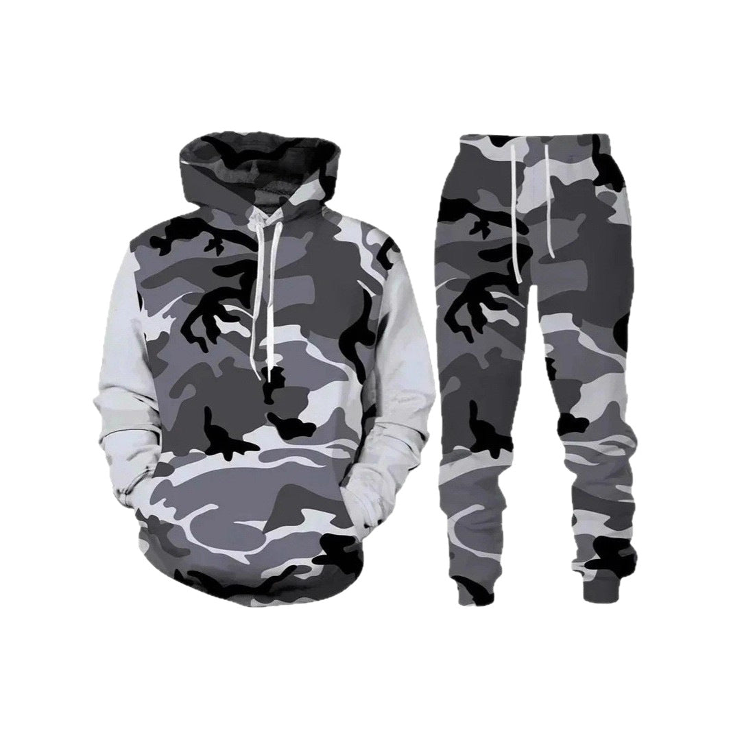 Herren Stylisches Kapuzensweatshirt und Jogginghose Set Drune