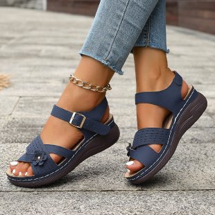 Damen Komfortable Sandalen mit hochwertigem gepolstertem Fußbett Drune